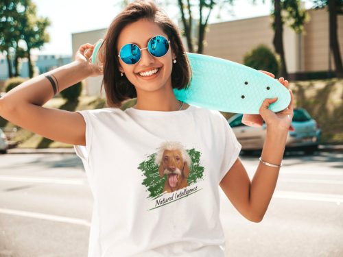 Natural Intelligence - Einstein vizsla póló