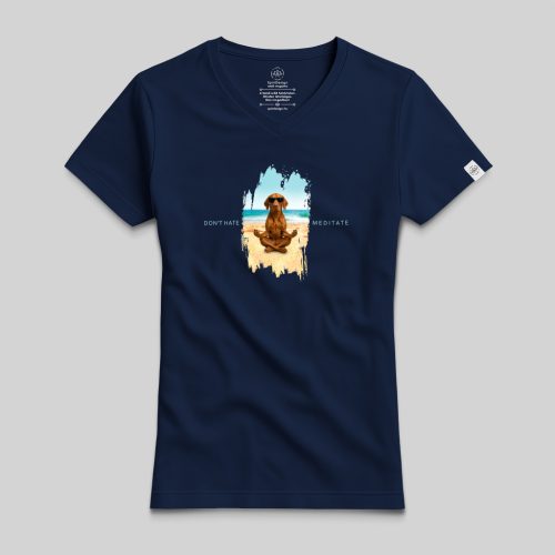 Don't hate, meditate vizsla póló