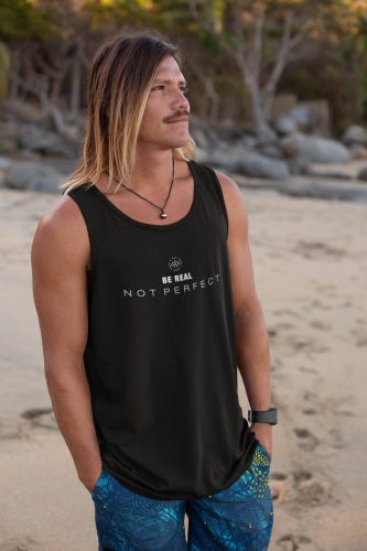 Be real, not perfect minimál póló