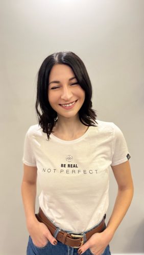 Be real, not perfect minimál póló