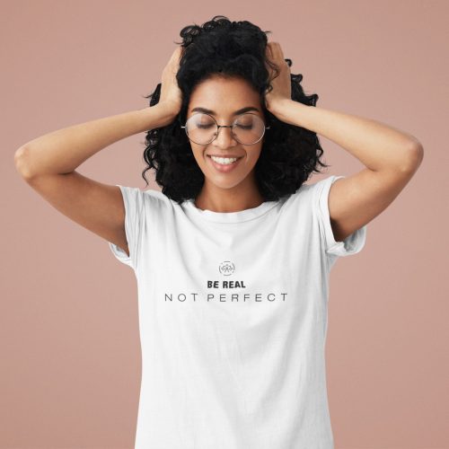 Be real, not perfect minimál póló