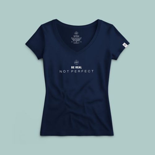 Be real, not perfect minimál póló