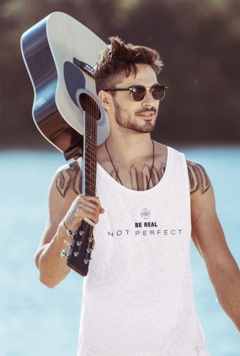 Be real, not perfect minimál póló