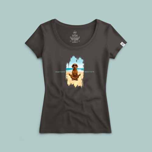 Don't hate, meditate vizsla póló