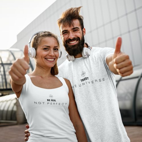 Be real, not perfect minimál póló