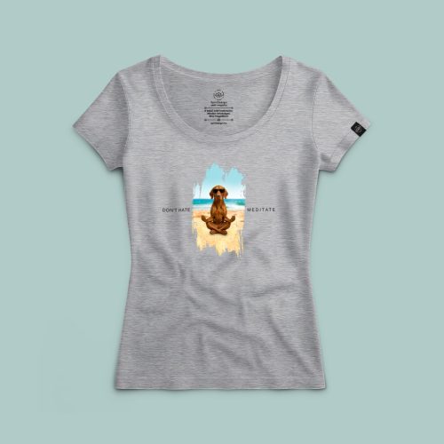 Don't hate, meditate vizsla póló