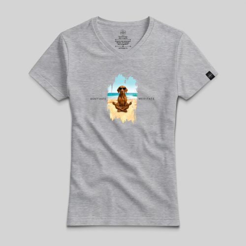 Don't hate, meditate vizsla póló
