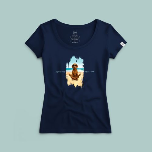 Don't hate, meditate vizsla póló