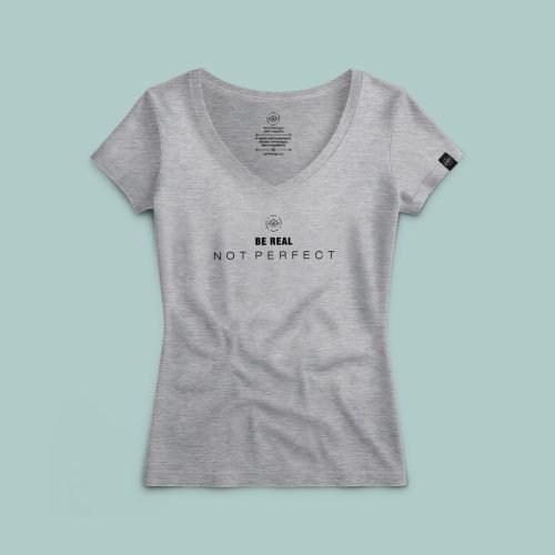 Be real, not perfect minimál póló