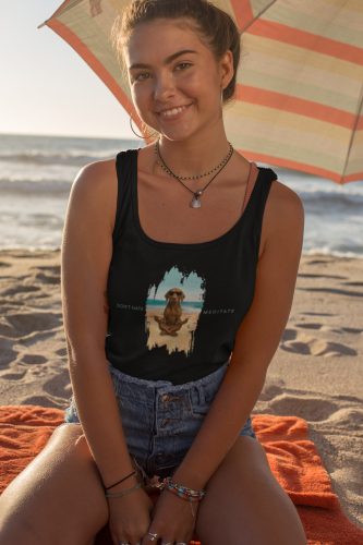 Don't hate, meditate vizsla póló