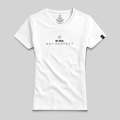 Be real, not perfect minimál póló