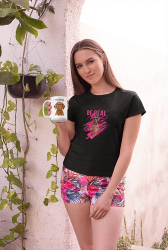 Be real, not perfect vizsla póló