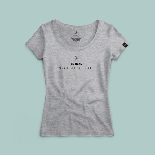 Be real, not perfect minimál póló