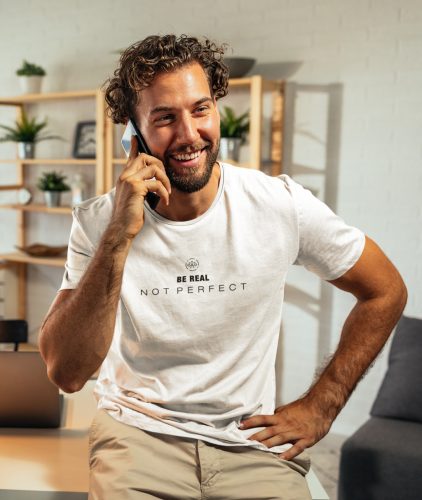 Be real, not perfect minimál póló